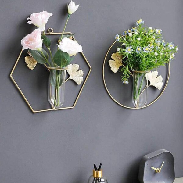 Desired Decors Home Decor Items Wall Hanging Metal Wall Art Decorative Item for Home, Home Decoration Items,Living Room Balcony, Bedroom, Drawing Room, Set of 3 for Indoor Flowers Vases, Multicolor - Image 6