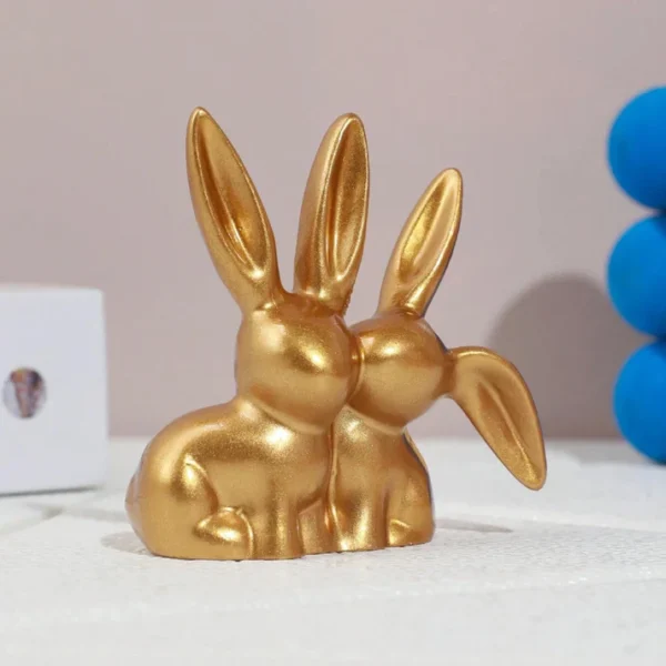 Rabbit Show Pieces for Home Decor Living Room Garden Decorative Items | Cute Animals Showpieces Gift Item for Decoration - Image 2