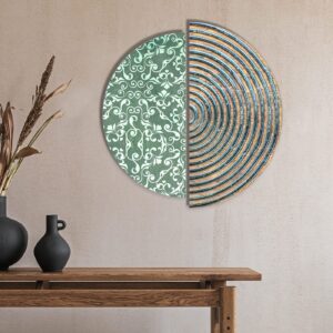kotart Modern Designer Wooden Wall Hangings for Living Room Bedroom - Home Decor Items, Large, Multicolor 17x17 inch (Wall, Decor 11)