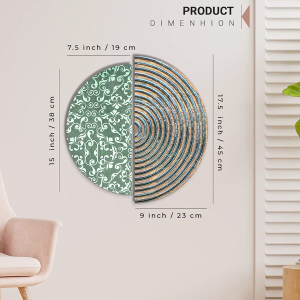kotart Modern Designer Wooden Wall Hangings for Living Room Bedroom - Home Decor Items, Large, Multicolor 17x17 inch (Wall, Decor 11) - Image 2