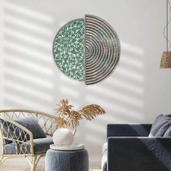kotart Modern Designer Wooden Wall Hangings for Living Room Bedroom - Home Decor Items, Large, Multicolor 17x17 inch (Wall, Decor 11) - Image 5