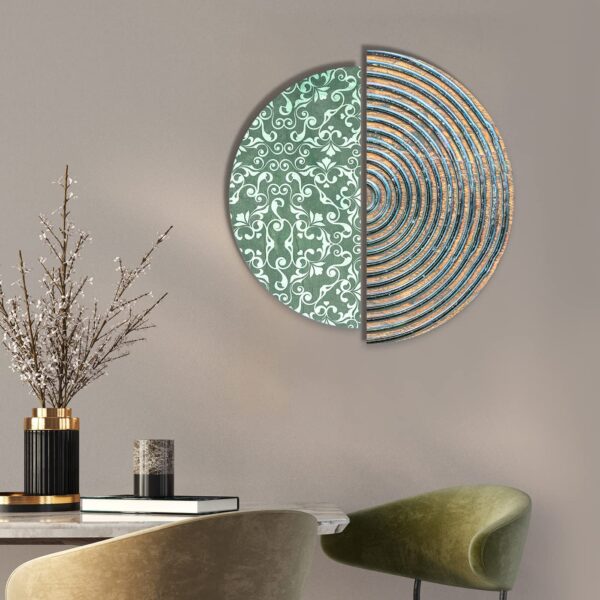 kotart Modern Designer Wooden Wall Hangings for Living Room Bedroom - Home Decor Items, Large, Multicolor 17x17 inch (Wall, Decor 11) - Image 7