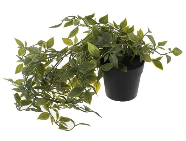 Desired Decors Artificial Hanging Plant for Home Decor – Balcony Decoration Items, Outdoor Garden Decorative Fake Plant, Plastic Vine Leaves with Pot, Long Green Leaf Vines for Living Room, Wall, Window - Image 2