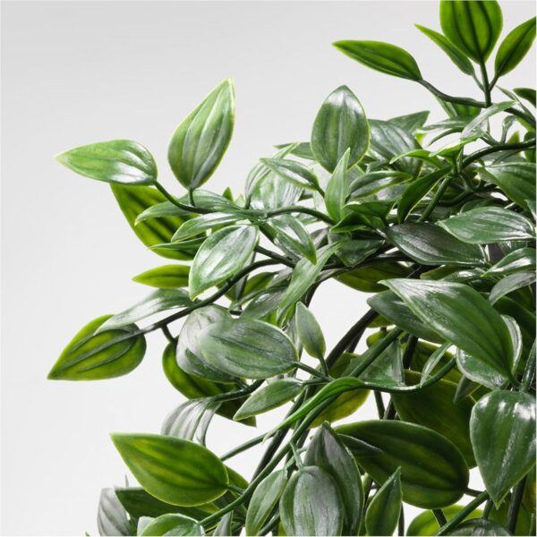 Desired Decors Artificial Hanging Plant for Home Decor – Balcony Decoration Items, Outdoor Garden Decorative Fake Plant, Plastic Vine Leaves with Pot, Long Green Leaf Vines for Living Room, Wall, Window - Image 4
