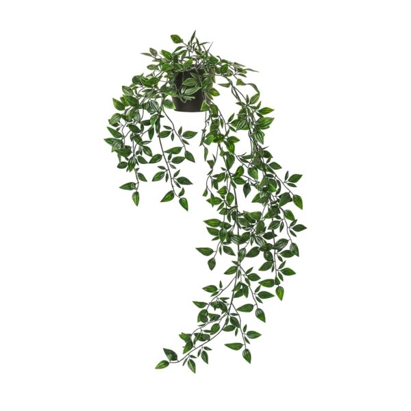 Desired Decors Artificial Hanging Plant for Home Decor – Balcony Decoration Items, Outdoor Garden Decorative Fake Plant, Plastic Vine Leaves with Pot, Long Green Leaf Vines for Living Room, Wall, Window - Image 6