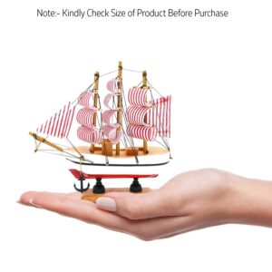Desired Decors Handicraft Wooden Beautiful Antique Decorative Wooden Sailing Ship Showpiece For Office, Home, Decoration, Business Gifts (Antique Wood, White Color), 4.5 Cm, 16 Cm