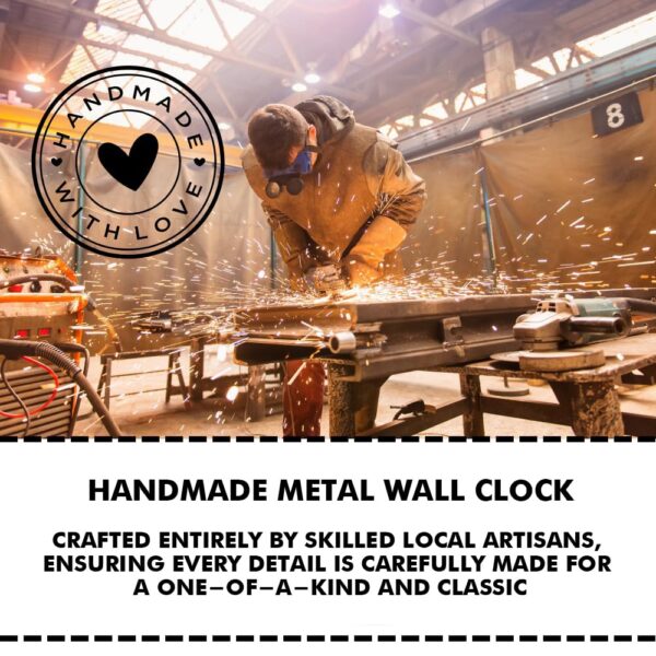 Desired Decors Stylish Luxury Designer Antique Analog Silent Clock for Noise-Free Timepiece for Home - Image 4
